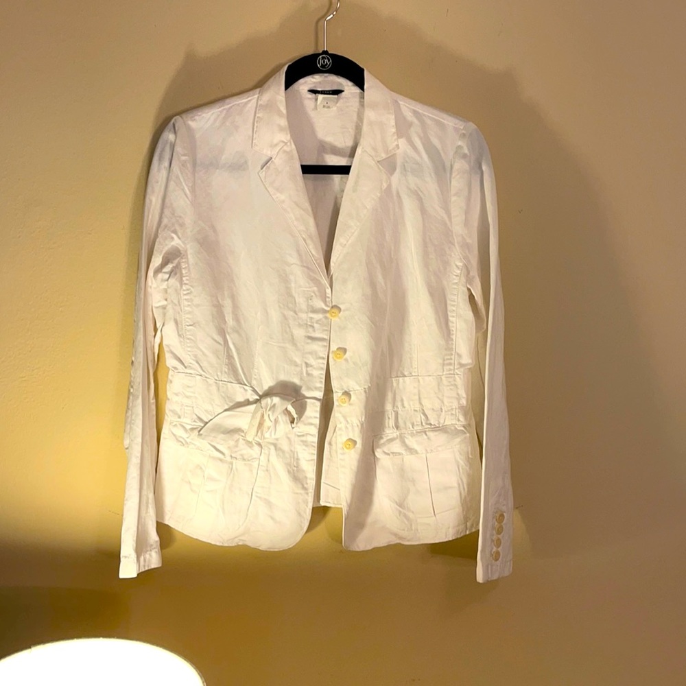 J.CREW WHITE LINEN JACKET